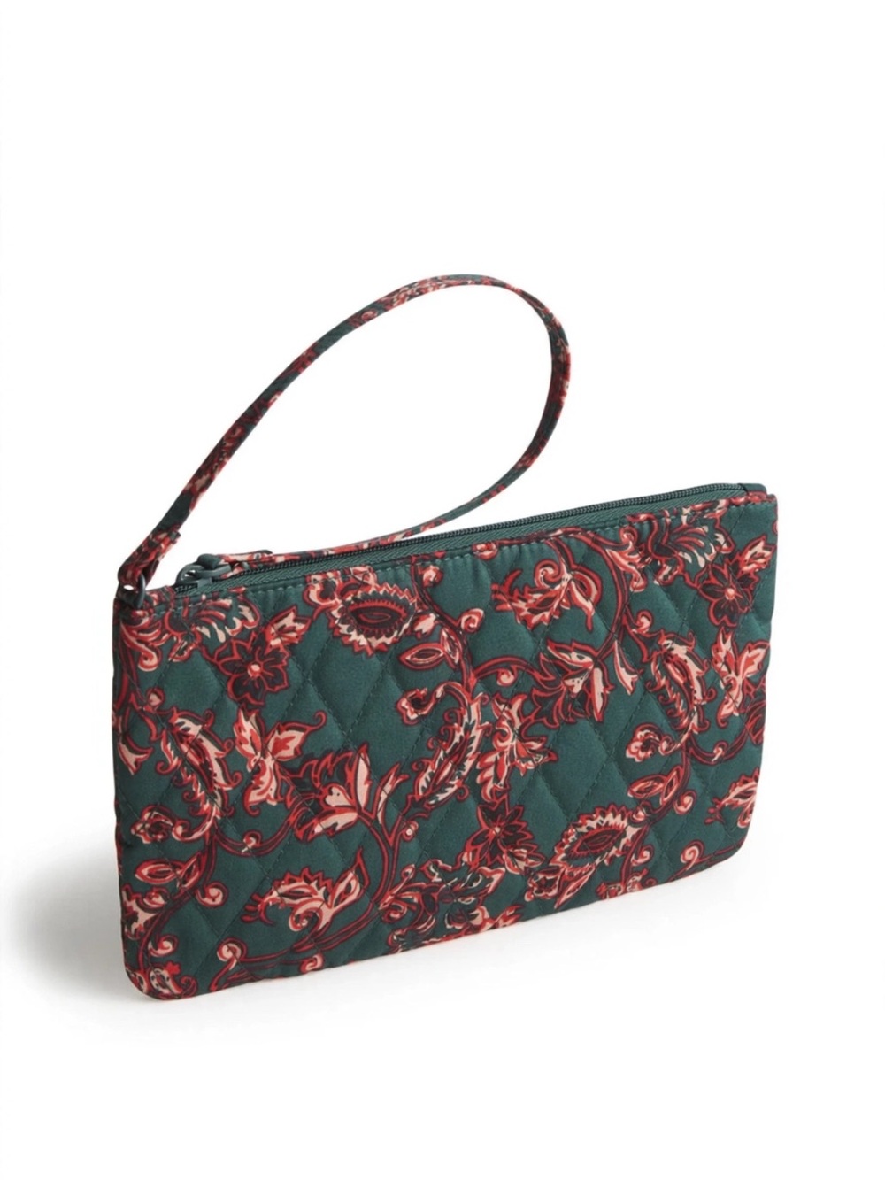 Vera Bradley Zip Wristlet Premium Cotton Victorian Vines Wallet